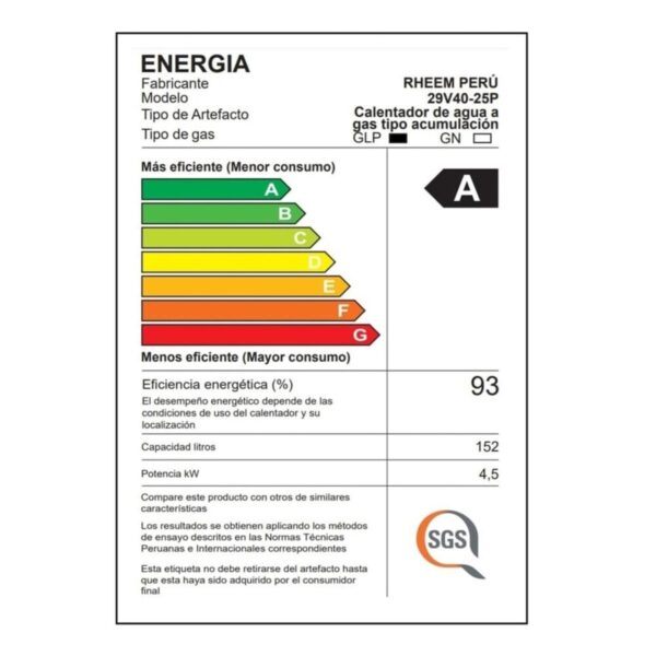 Termotanque de Acumulación a Gas 152L GN - Tipo B - Image 8