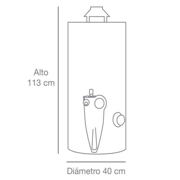 Termotanque de Acumulación a Gas 76L GN - Tipo A - Image 7