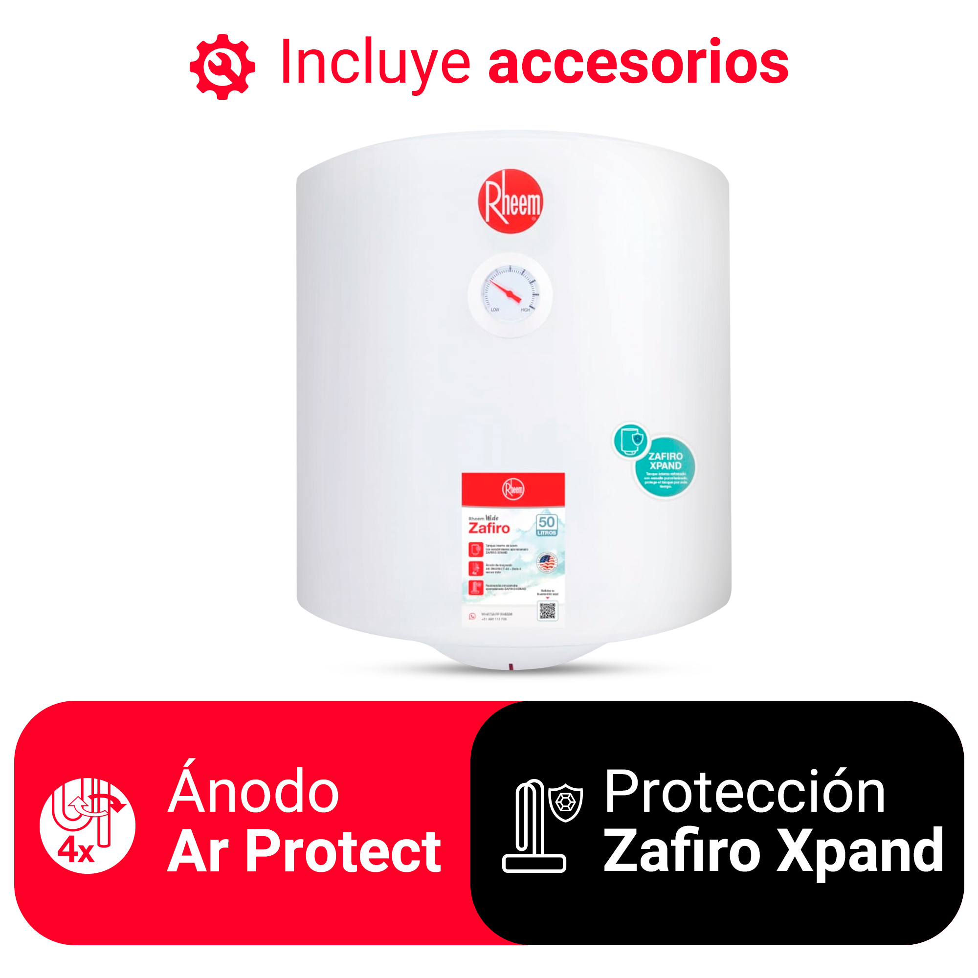 Terma Eléctrica 50L Wide Zafiro - Image 2