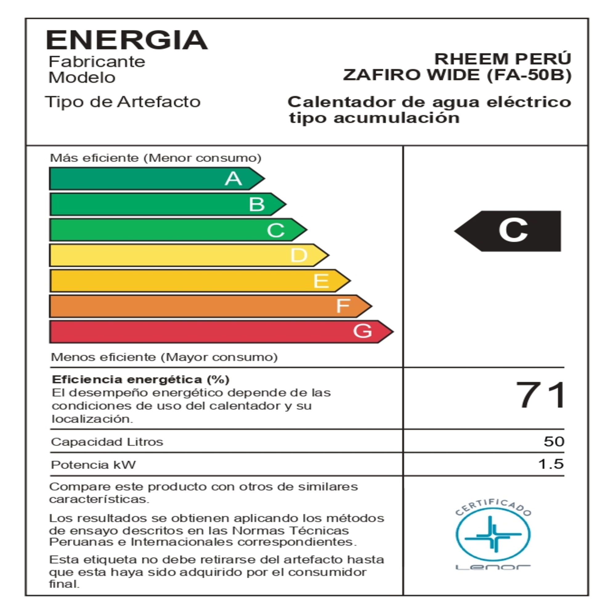 Terma Eléctrica 50L Wide Zafiro - Image 5