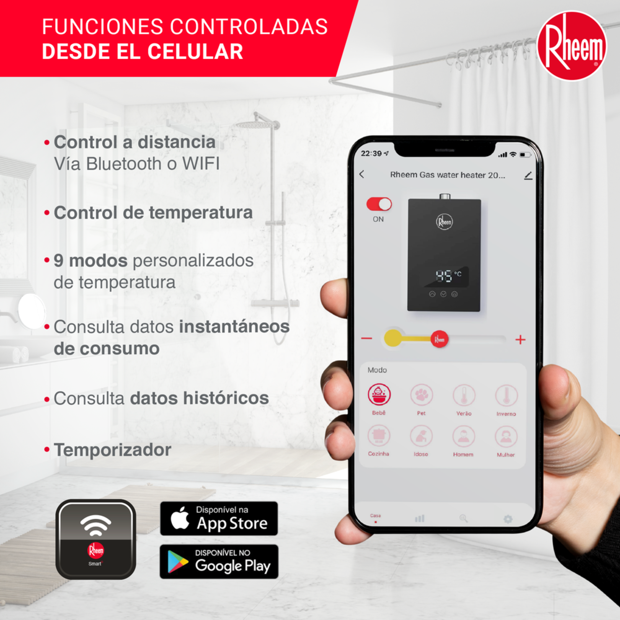 Terma a gas Tiro Forzado WIFI 18L GLP - Image 5