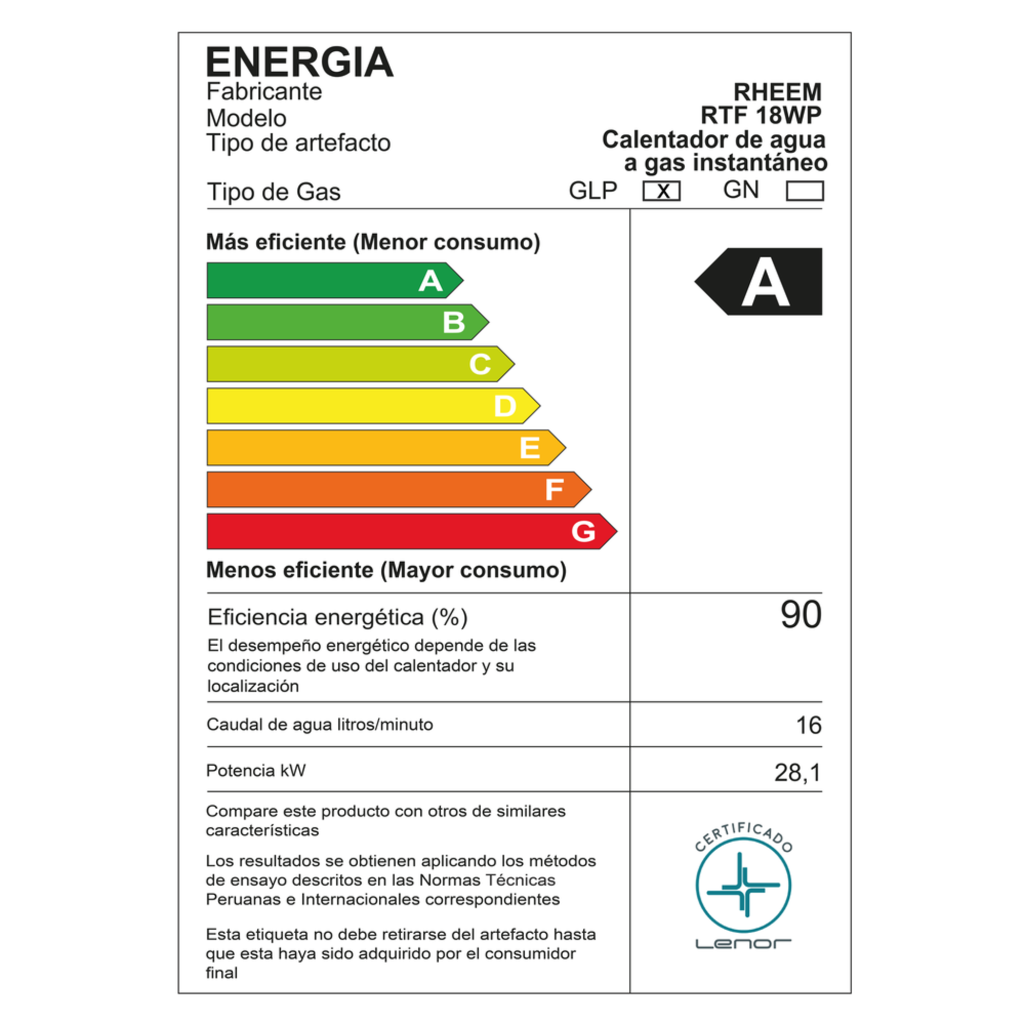 Terma a gas Tiro Forzado WIFI 18L GLP - Image 7