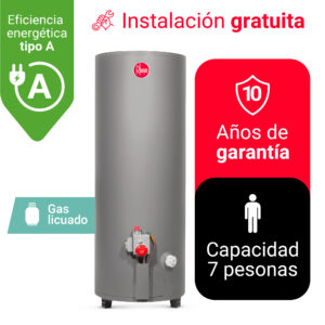 Termotanque de Acumulación a Gas 190L GLP - Tipo B