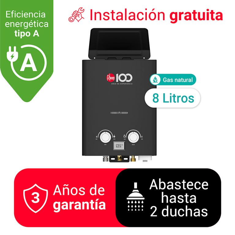 Terma a gas natural 8 litros Rheem