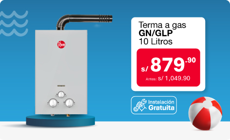Terma a gas 10 Litros en descuento