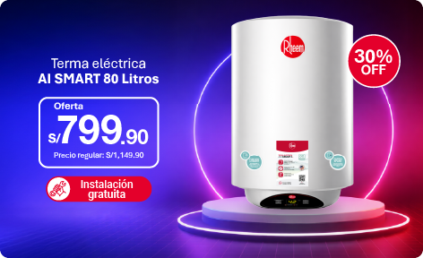 terma eléctrica 80 litros ai smart rheem en descuento