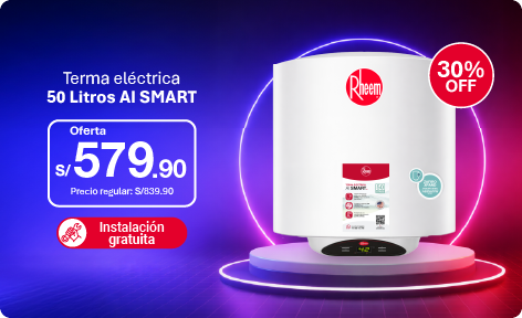 terma eléctrica 50 litros ai smart rheem en descuento
