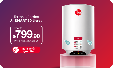 terma eléctrica 50 litros ai smart rheem en descuento