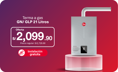 Oferta de termotanque a gas Rheem 76L GN/GLP con instalación gratuita