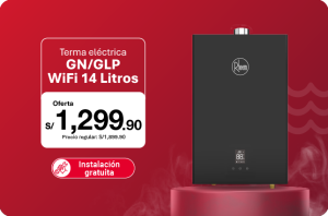 La terma a gas WiFi Rheem de 14 litros