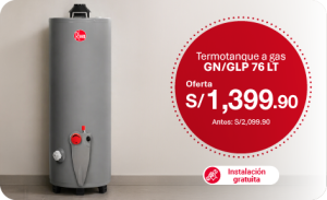 El termotanque a gas Rheem de 76 litros